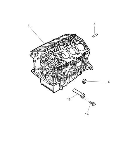 2001 Chrysler Sebring Sedan & Convertible Cylinder Block Diagram