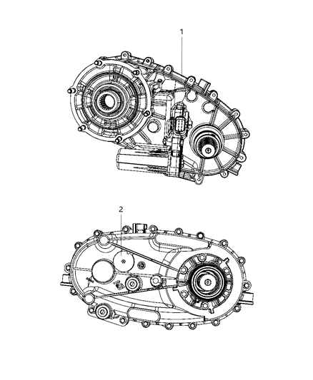 2008 Dodge Ram 1500 Transfer Case Assembly & Identification Diagram 1