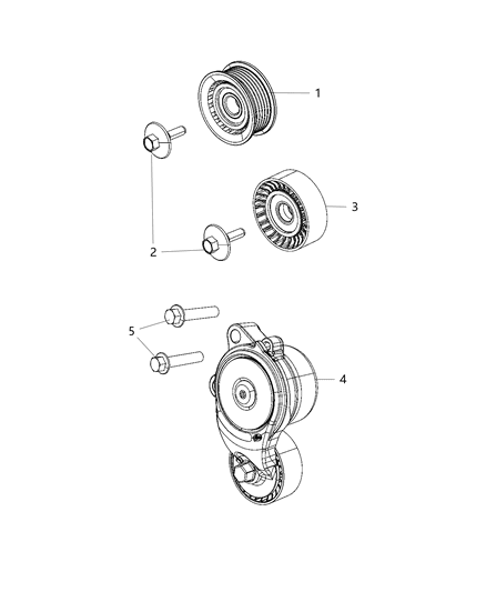 2020 Ram 1500 Pulley & Related Parts Diagram 1