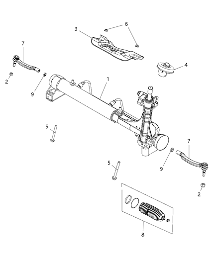 2017 Ram ProMaster 3500 Steering Gear, Rack And Pinion Diagram