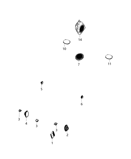 2018 Dodge Charger Speaker Diagram for 68232021AB