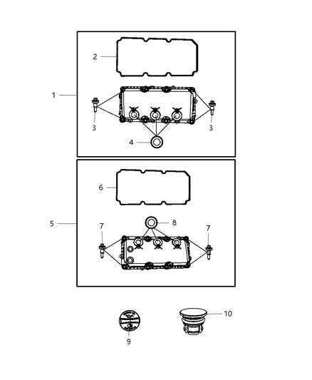 2009 Dodge Journey Cylinder Head & Cover Diagram 10