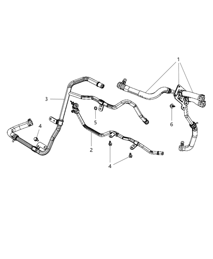 2013 Dodge Durango Hose-Heater Supply And Return Diagram for 55038040AH