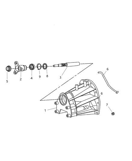 2006 Chrysler 300 Extension , Flange & Related Parts Diagram 1