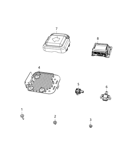 2020 Ram 2500 Module-Air Bag Control Diagram for 68428502AA