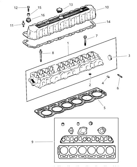 1999 Jeep Grand Cherokee Cylinder Head Diagram 1