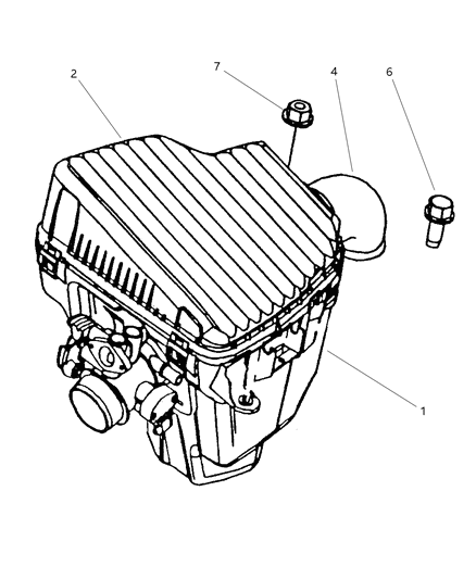 2001 Dodge Neon Air Cleaner Diagram