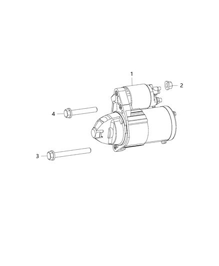 2019 Dodge Journey Starter & Related Parts Diagram 1