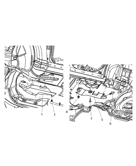 2009 Dodge Charger Pan - Torque Box Diagram