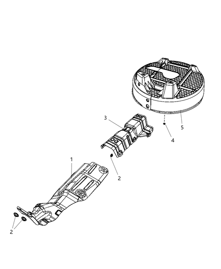 2012 Dodge Journey Exhaust System Heat Shield Diagram