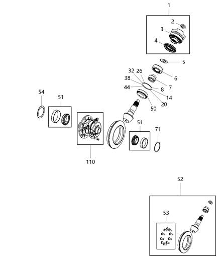 2020 Jeep Gladiator Differential Assembly, Rear Diagram 2