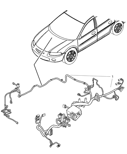 2004 Dodge Stratus Sedan Wiring - Headlamp To Dash Diagram
