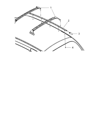 2007 Chrysler PT Cruiser Luggage Rack Diagram