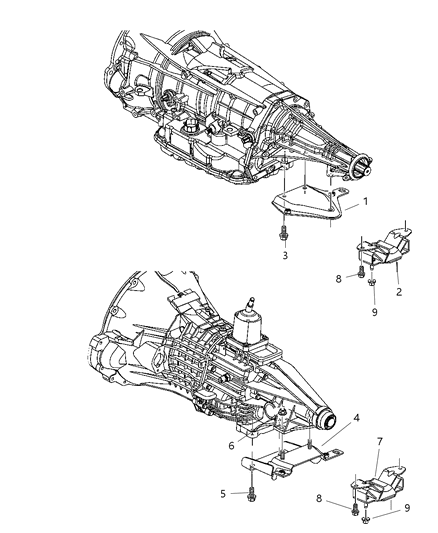 2002 Dodge Ram 1500 Engine Mounting Rear Diagram 1