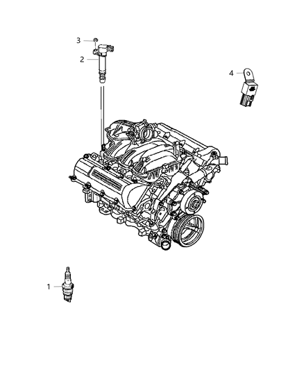 2017 Ram 1500 Spark Plugs & Ignition Coil Diagram