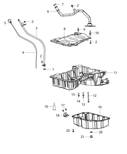 2021 Ram 1500 Stud-Double Ended Diagram for 68492931AA