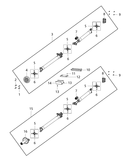 2015 Ram 3500 Shaft - Drive Diagram 2