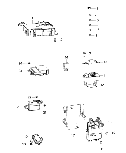 2017 Ram ProMaster City Modules, Body Diagram