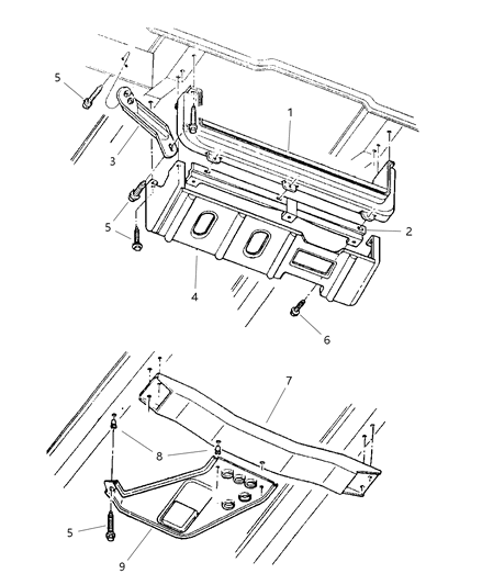 1997 Jeep Grand Cherokee Front End Skid Plates Diagram