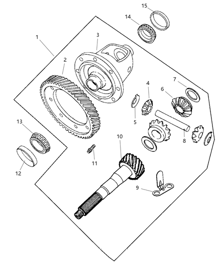 2006 Dodge Stratus Differential Diagram 1