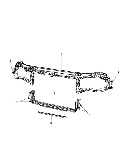 2012 Chrysler 300 Radiator Support Diagram