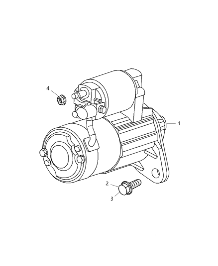 2009 Chrysler PT Cruiser Starter & Related Parts Diagram