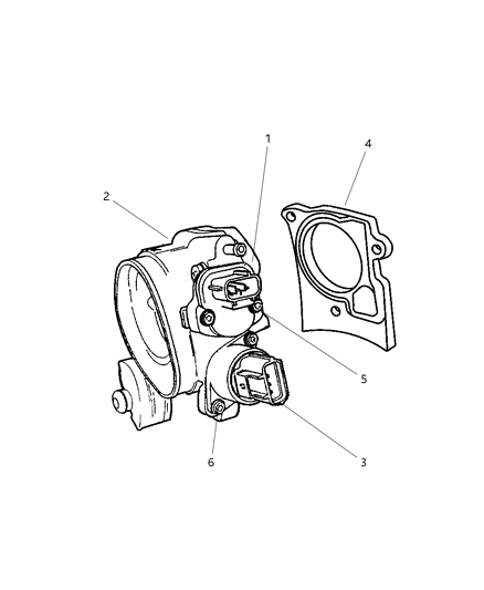 2001 Chrysler Prowler Engine Throttle Body Diagram for 4865278AC