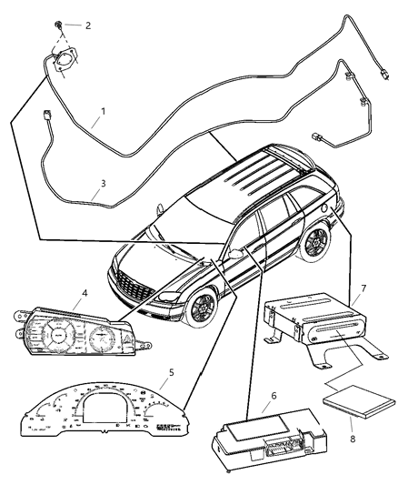 2005 Chrysler Pacifica Cluster-Instrument Panel Diagram for 5082903AD