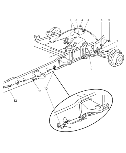 2002 Dodge Ram 2500 Regular Cab Parking Brake Cable Diagram