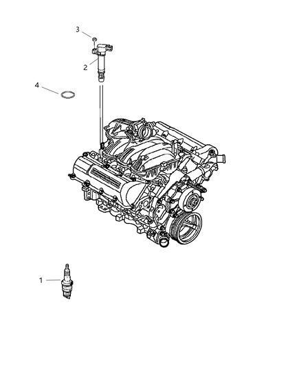 2007 Jeep Commander Spark Plugs & Coil Diagram 2