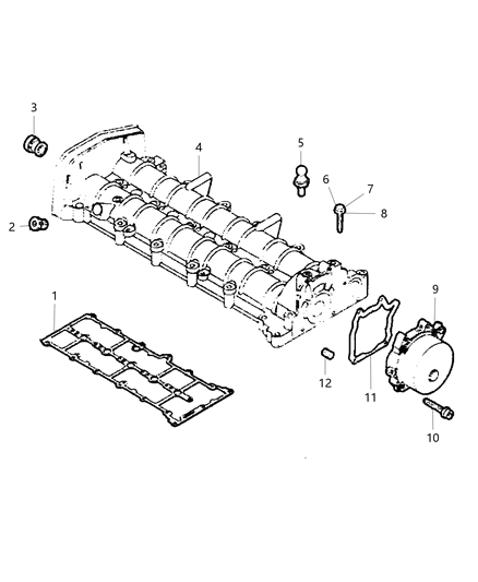 2018 Jeep Cherokee Cylinder Head & Cover / Camshaft Carrier Diagram 2