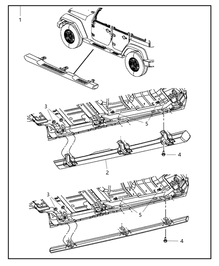 2009 Jeep Wrangler Board Kit - Running - Full Diagram