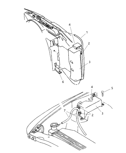 2001 Dodge Ram 2500 Coolant Tank Diagram