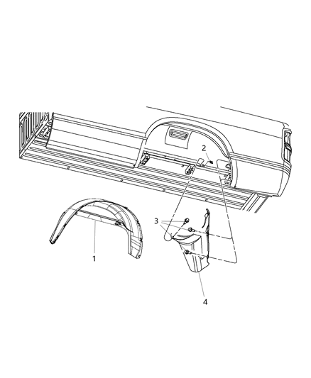 2013 Ram 3500 Pickup Rear Wheelhouse Shields Diagram