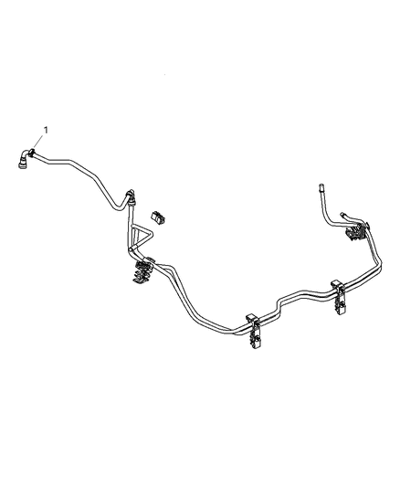 2009 Jeep Grand Cherokee Bundle-Fuel And Brake Tube Diagram for 52124444AB