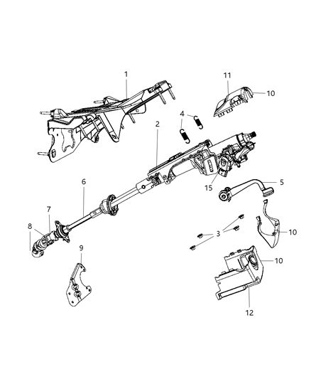 2011 Jeep Liberty Housing-Steering Column Lock Diagram for 68054822AB