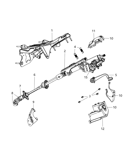 2011 Jeep Liberty Housing-Steering Column Lock Diagram for 68054818AC