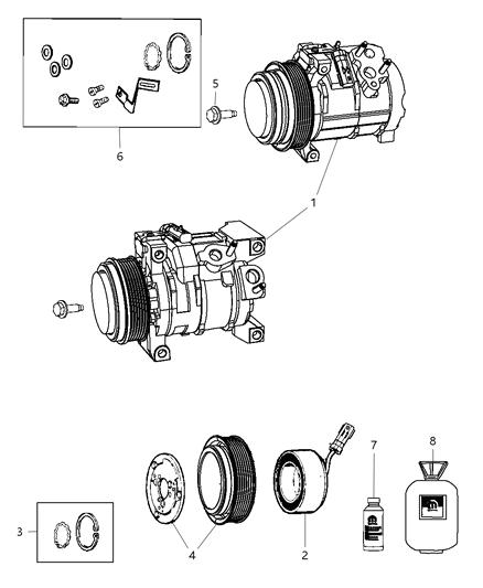 2011 Chrysler Town & Country A/C Compressor Diagram