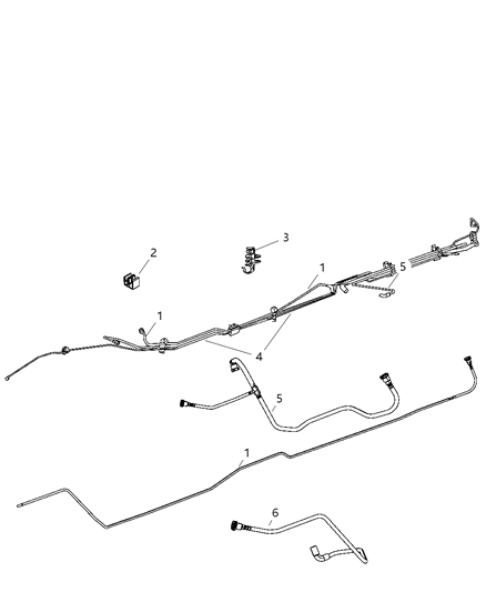 2005 Dodge Ram 1500 Tube-Fuel Vapor Diagram for 52110243AC