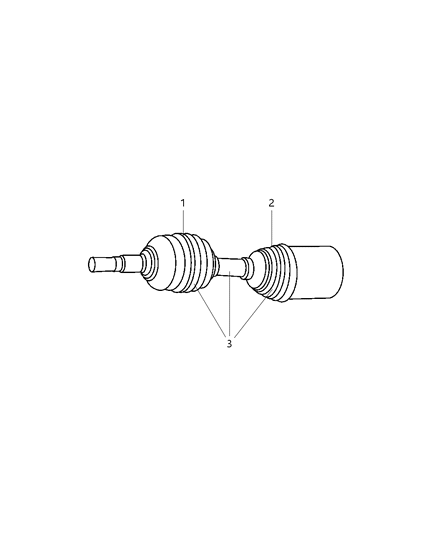 2007 Jeep Liberty Cv Axle Assembly-Joint Half Shaft Left Diagram for 52111781AB