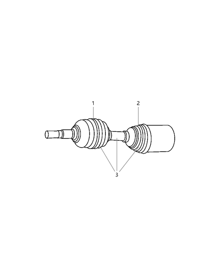 2007 Jeep Liberty Front Driveshaft Right Diagram for 52111780AB