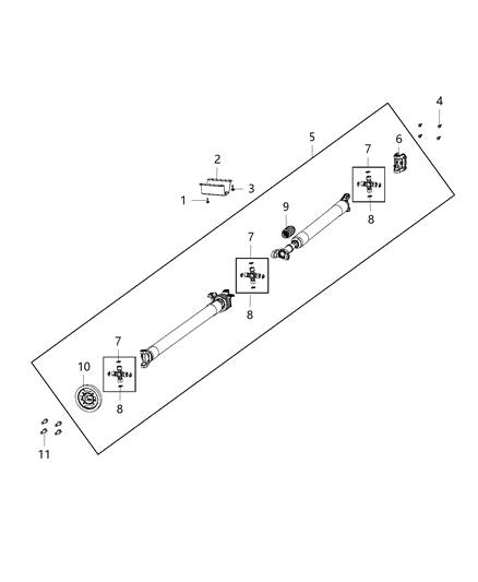 2014 Ram 3500 Rear Drive Shaft Diagram for 68190351AA