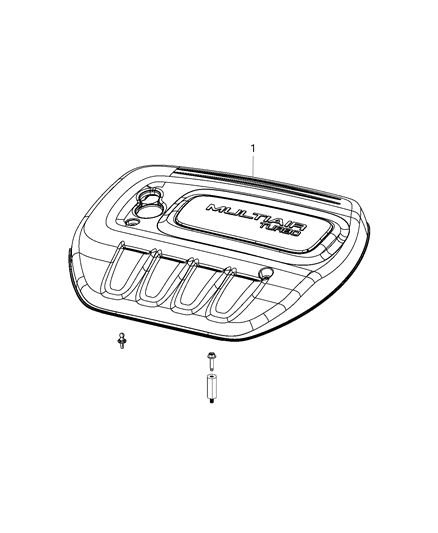 2015 Dodge Dart Engine Cover & Related Parts Diagram 1