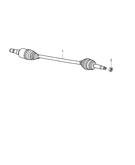 2007 Chrysler Pacifica Shaft - Rear Axle Diagram