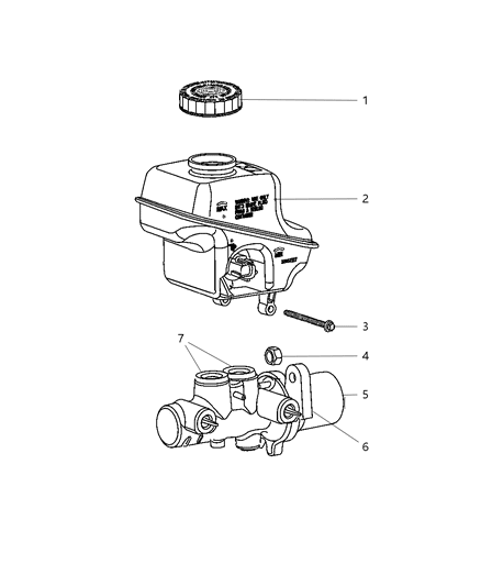 2008 Dodge Charger Brake Master Cylinder Diagram