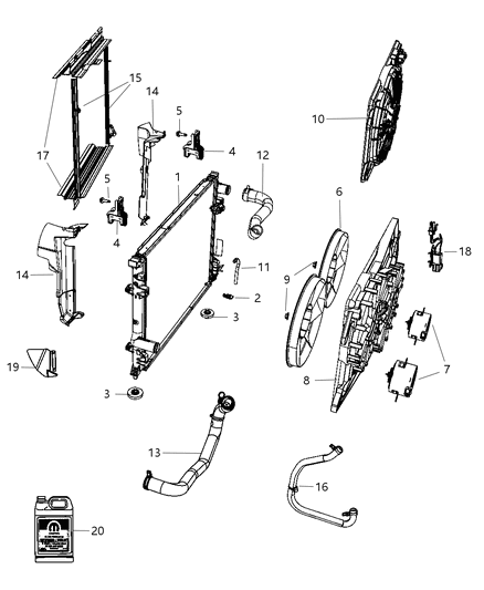 2011 Chrysler 300 Hose-Heater Return Diagram for 55038133AB