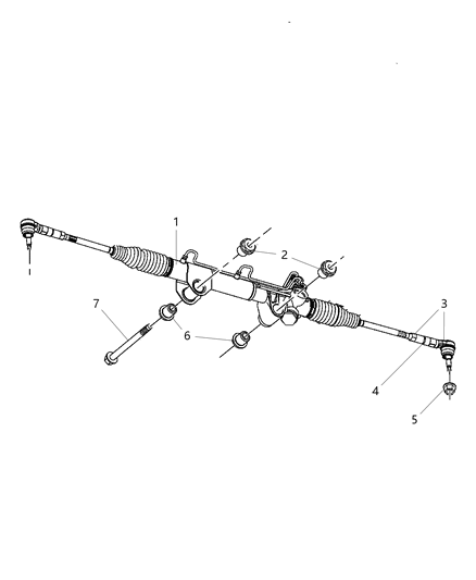 2005 Dodge Ram 2500 Gear - Power Steering, Rack & Pinion Diagram