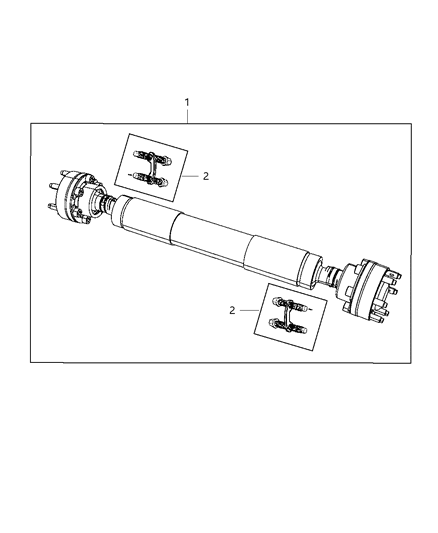 2020 Dodge Durango Drive Shaft, Front Diagram