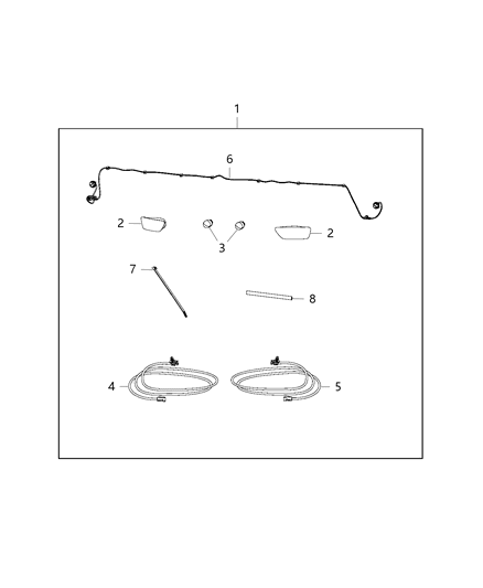 2014 Jeep Compass Harness-Rear FASCIA Diagram for 68078324AB