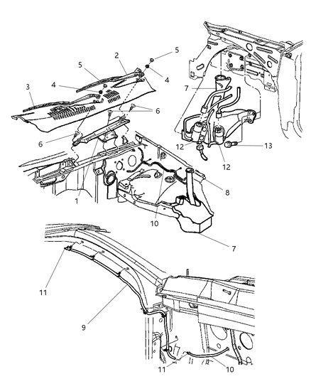 2004 Jeep Grand Cherokee Hose-Windshield Washer Diagram for 55155522AF